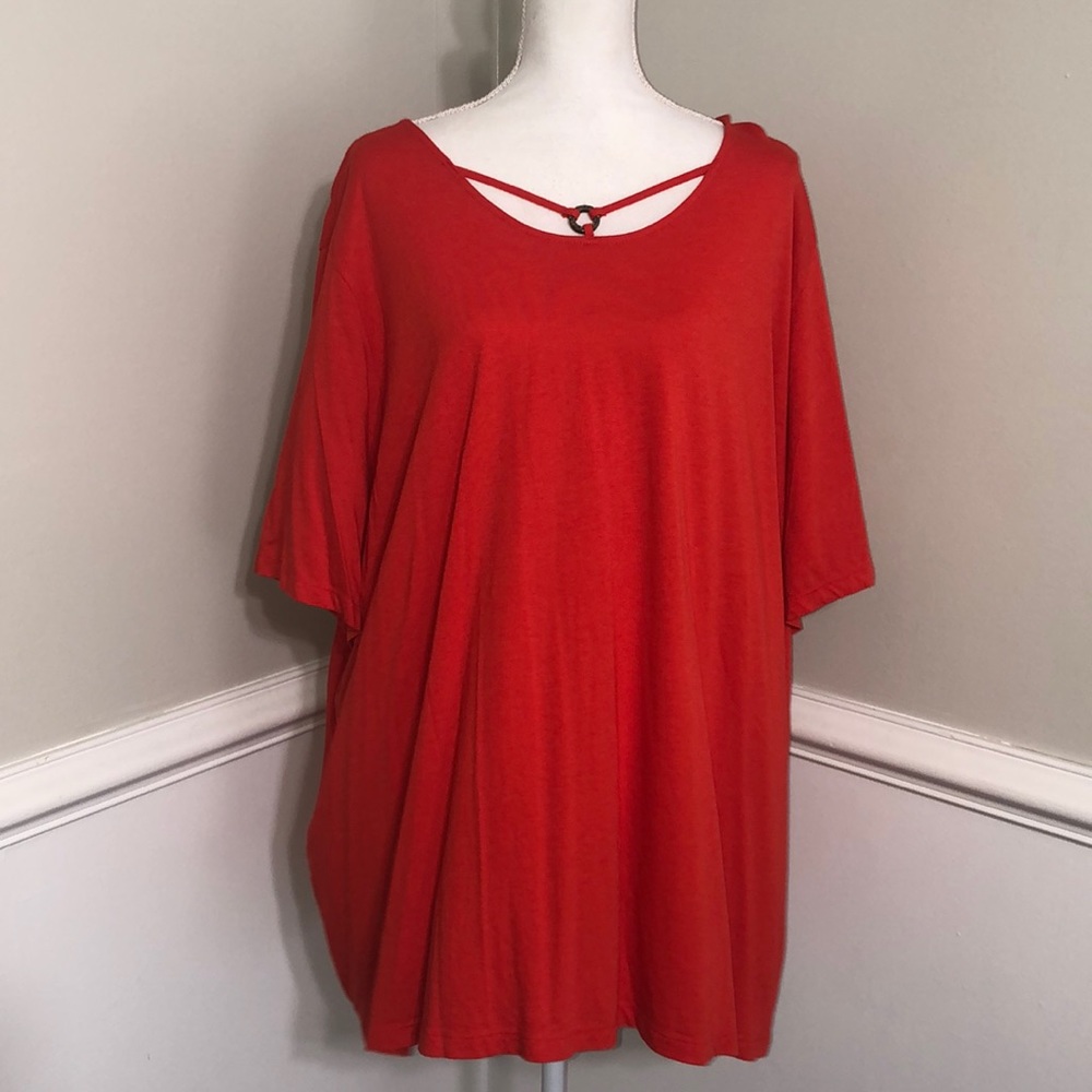 Catherine’s Short Sleeved Red Top